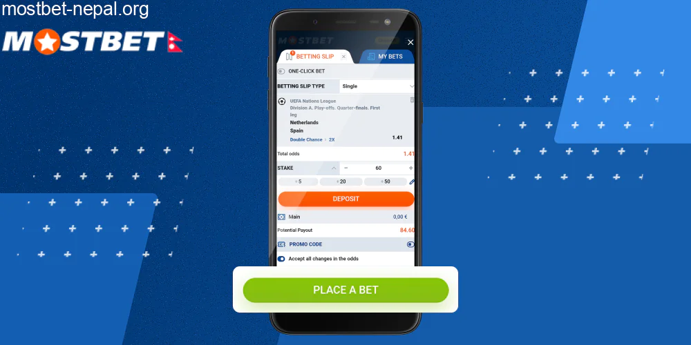 Click the green button Place a bet, step 6