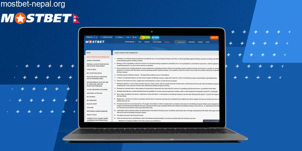 Mostbet Nepal Account Rules and Requirements