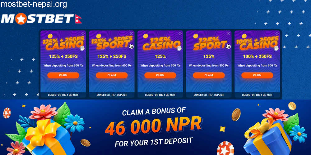 Mostbet Nepal Welcome Bonus Overview